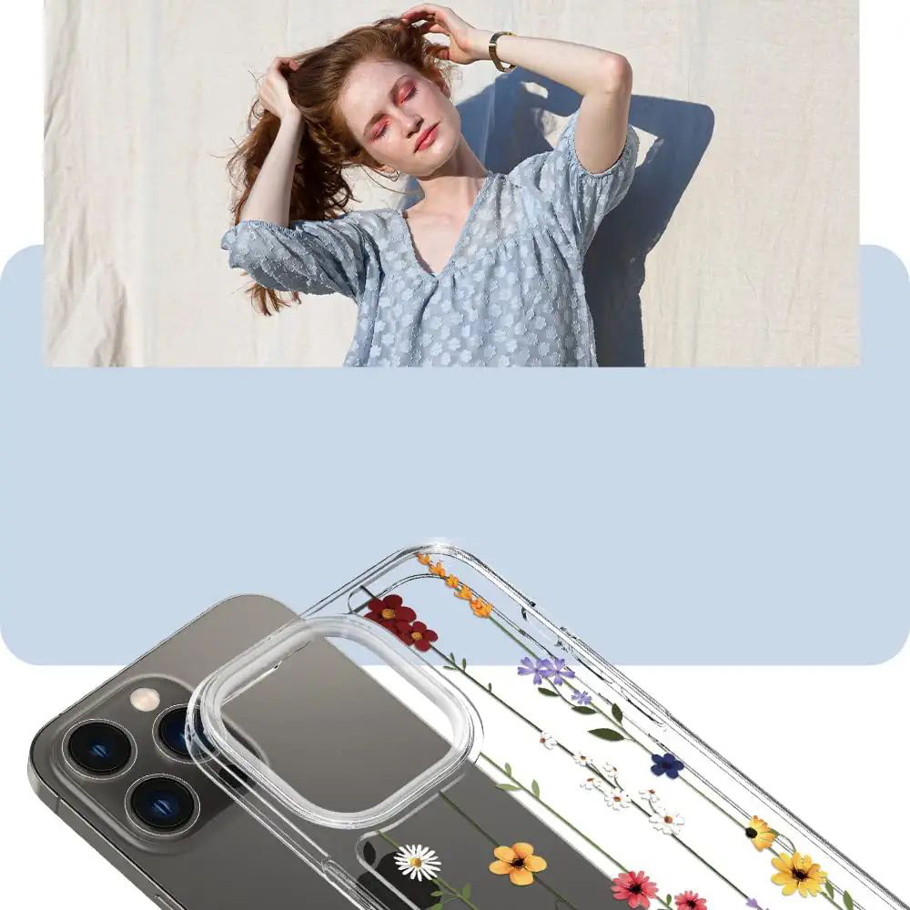 Oryginalne etui Spigen Cyrill Cecile dla iPhone 14 Pro, kolorowe kwiaty flower garden 